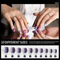 24 Pack Short Press On Nails Kit – 576PCS Glossy & Matte Fake Nails with Nail Glue, Full Cover Round Acrylic False Nails for Women, Girls & Teens
