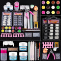 Professional Acrylic Nail Kit for Beginners with Everything – Complete DIY Nail Art Set with Glitter Powder, Nail Tips, Brushes, Clippers & File
